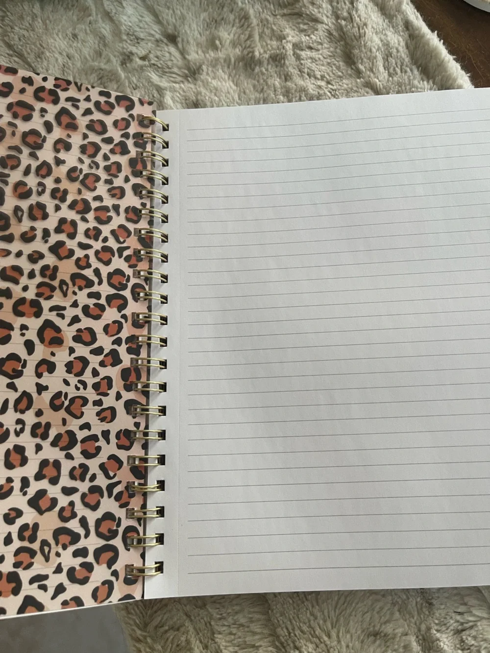 NWT James Burke Collection 5-Subject Notebook Animal Print Bows Stay Wild & Free
